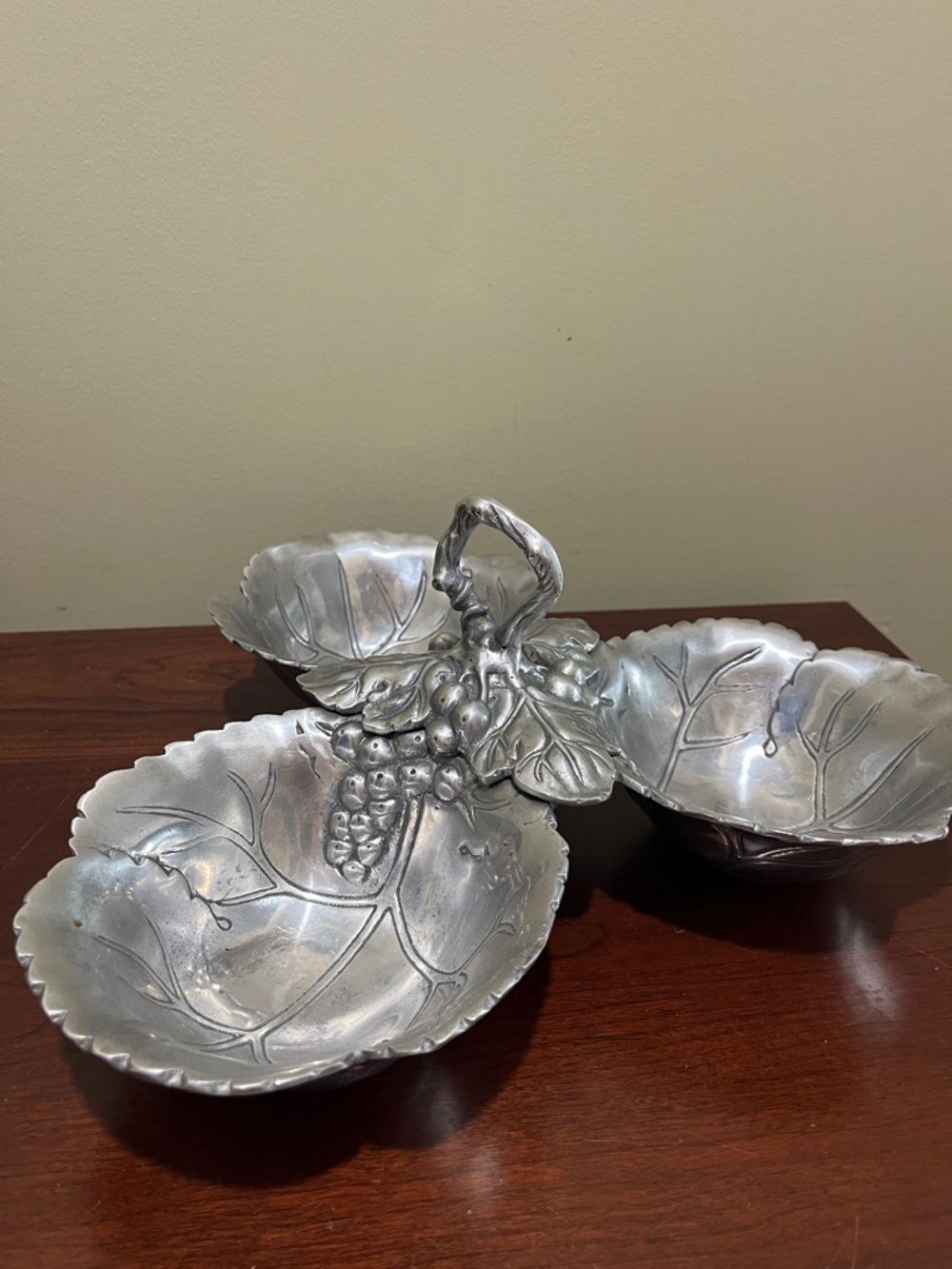 Arthur Court-Three-Section Leaf Serving Dish
